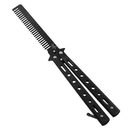 Stainless Steel Butterfly Knife Comb Hair Styling Tool